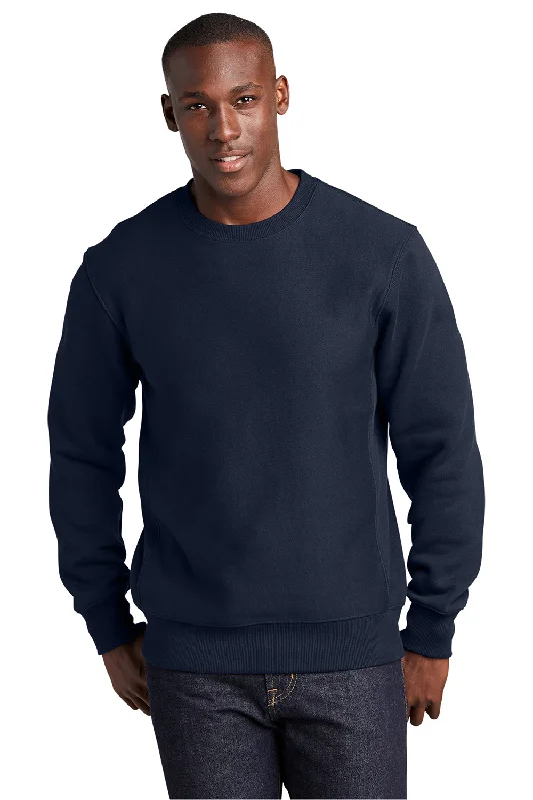 Sport-Tek Mens Fleece Crewneck Sweatshirt - True Navy Blue