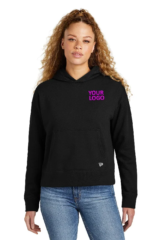 New Era Ladies Comeback Fleece Customized Hoodies, Black