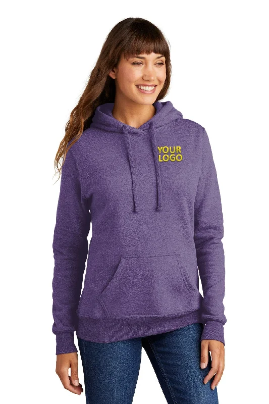 Port & Company Ladies Core Fleece Customized Hoodies, Heather Purple