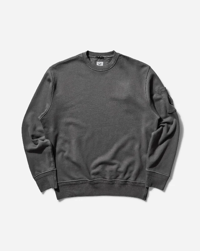 Men's Cotton Diagonal Fleece Crewneck Sweatshirt  Smoked Pearl