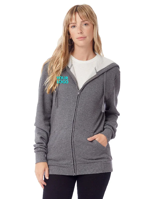 Alternative Unisex Eco-Cozy Fleece Zip Hoodie, Dark Heather Grey