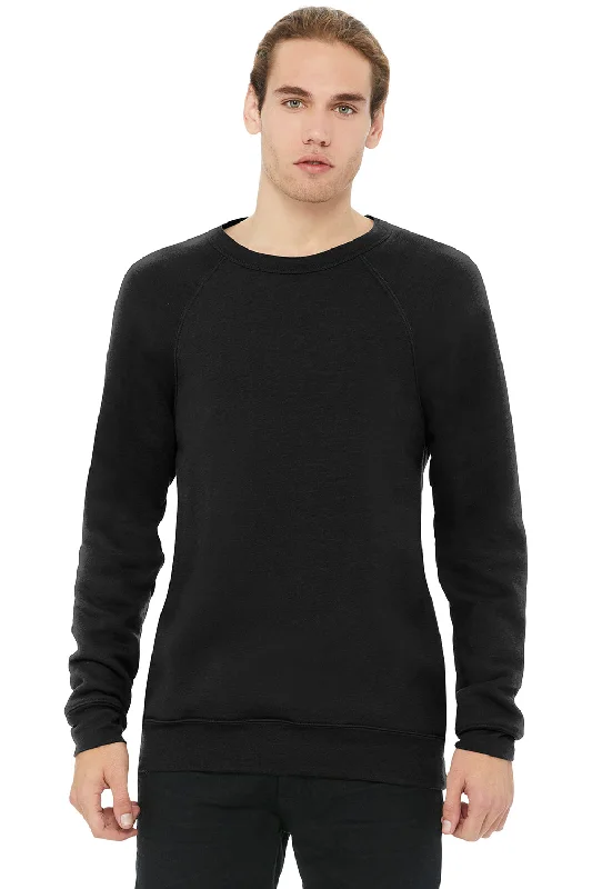 Bella + Canvas Mens Sponge Fleece Crewneck Sweatshirt - Black