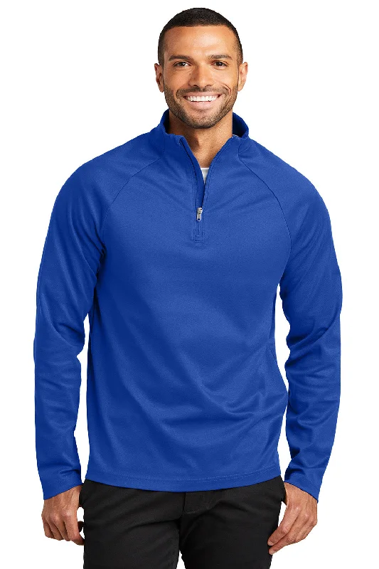 Port Authority Mens C-FREE Cypress Snag Resistant 1/4 Zip Sweatshirt - True Royal Blue - New