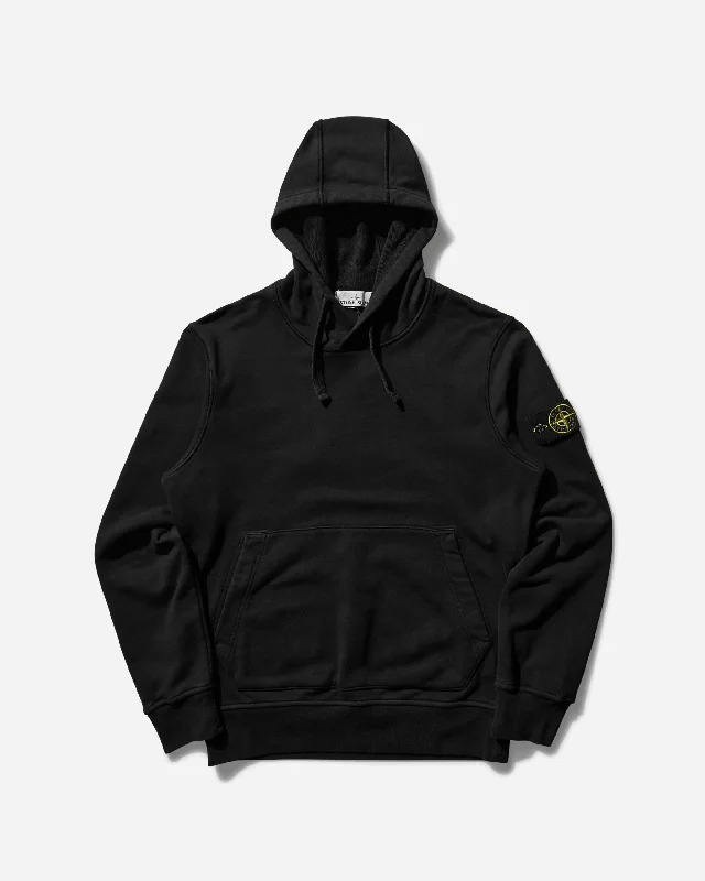 Men's Garment Dyed Hooded Sweatshirt Black