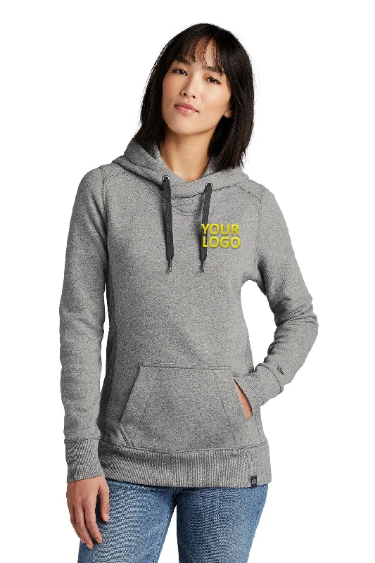 New Era Ladies French Terry Custom Hoodies, Light Graphite Twist