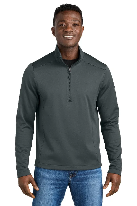 Eddie Bauer Mens Smooth Fleece 1/4 Zip Sweatshirt - Iron Gate Grey - New