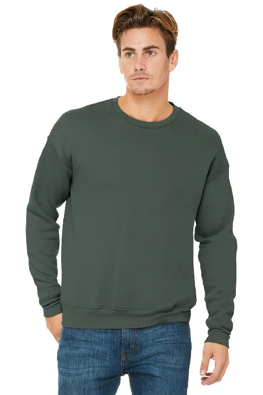 Bella + Canvas Mens Fleece Crewneck Sweatshirt - Military Green