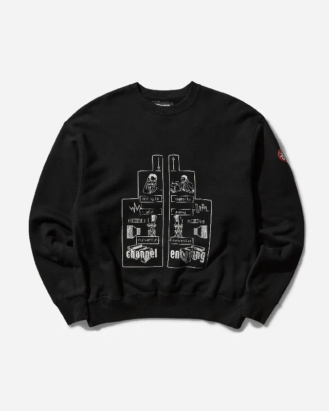 Men's Channel Encoding Crewneck Sweatshirt Black