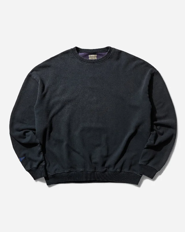 Men's Fleece Knit 2Tones Remake Big Sweatshirt (Bone) Black / Purple