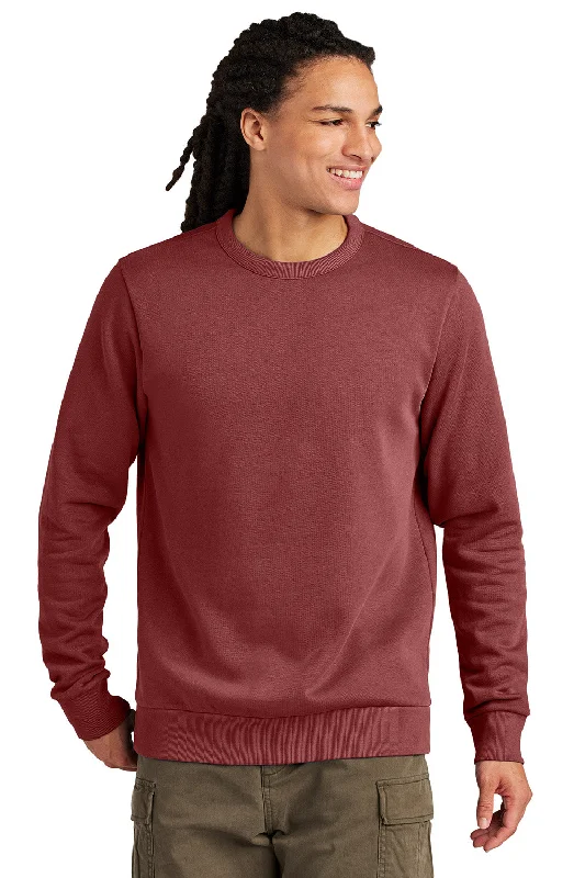 District Mens District Wash Fleece Crewneck Sweatshirt - Garnet Red - New