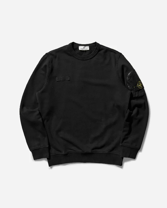 Men's Arm Pocket Crewneck Sweatshirt Black