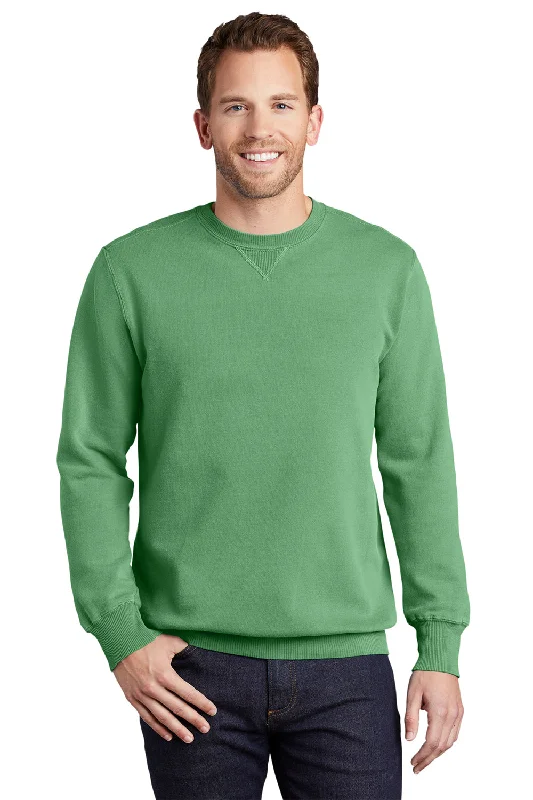 Port & Company Mens Beach Wash Fleece Crewneck Sweatshirt - Safari Green