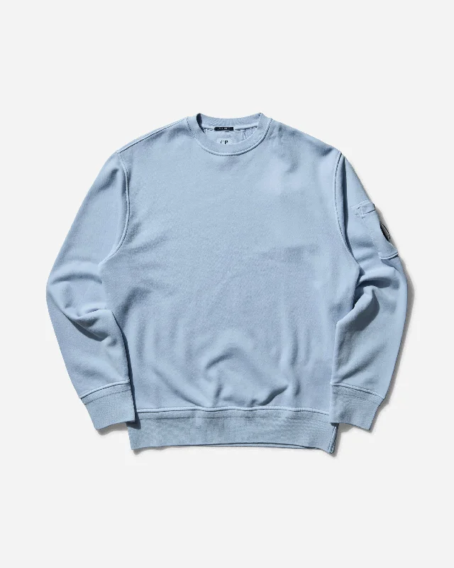 Men's Cotton Diagonal Fleece Crewneck Sweatshirt Cerulean