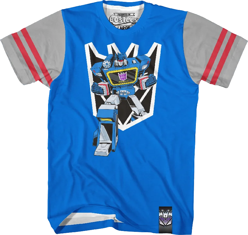 Soundwave Vintage Striped Sleeve Transformers T-Shirt