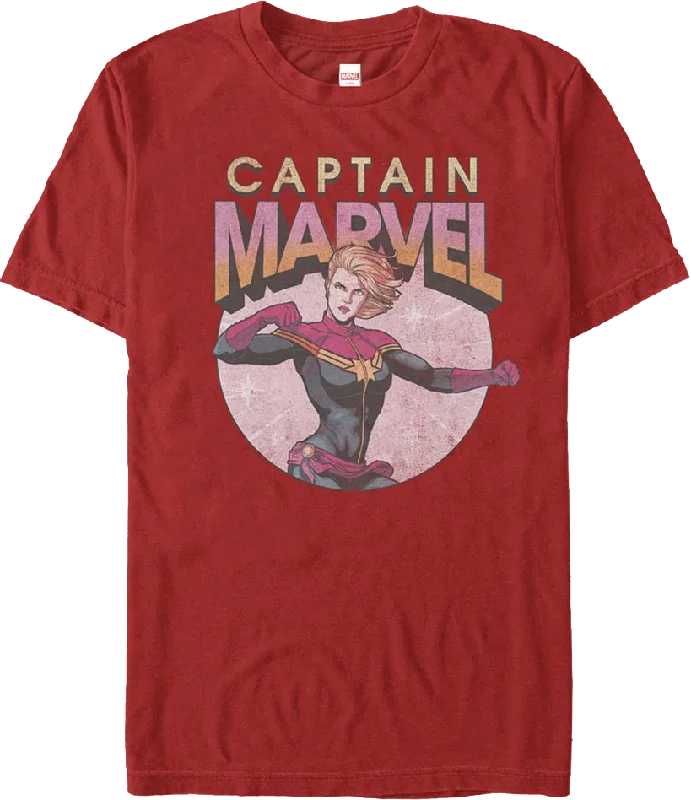 Captain Marvel Action Pose Marvel Comics T-Shirt