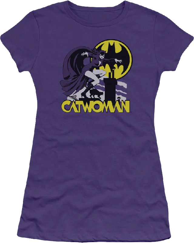 Ladies Rooftop Catwoman DC Comics Shirt