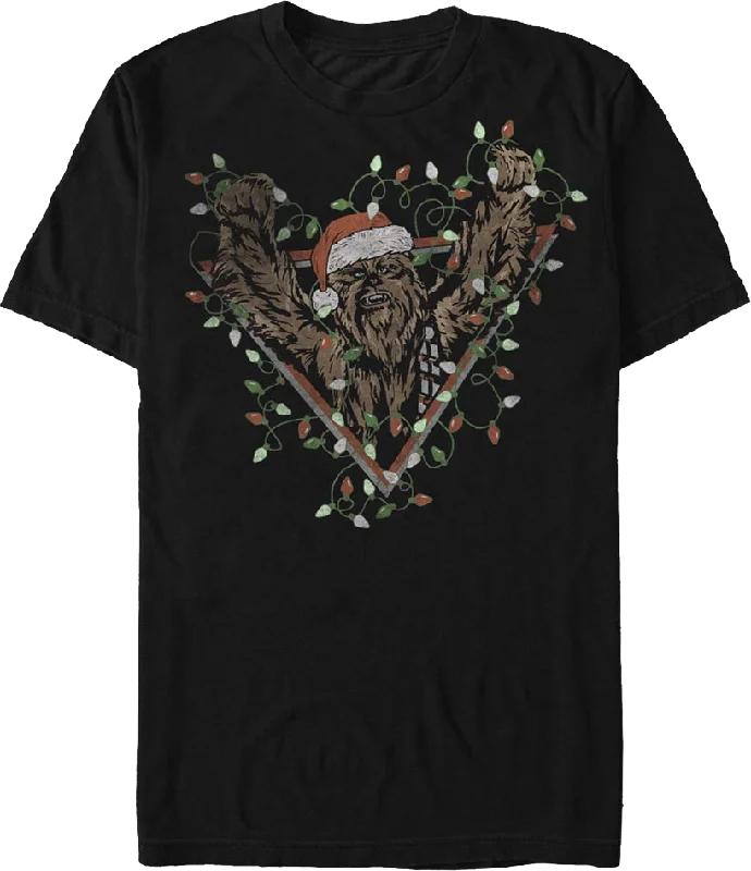 Chewbacca Christmas Lights Star Wars T-Shirt