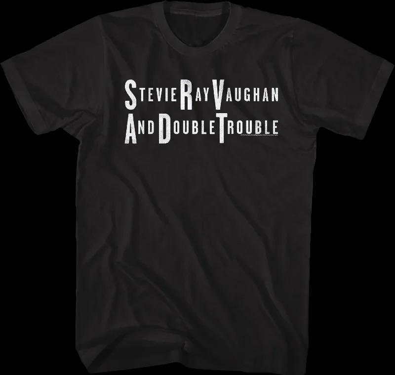 Distressed Logo Stevie Ray Vaughan And Double Trouble T-Shirt