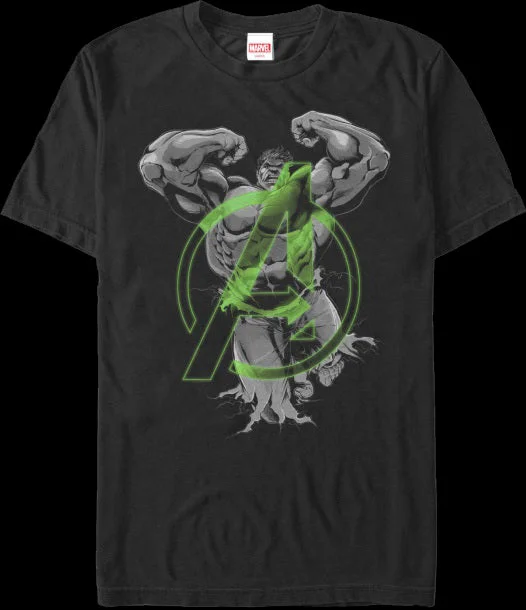 Green Avengers Logo Incredible Hulk T-Shirt