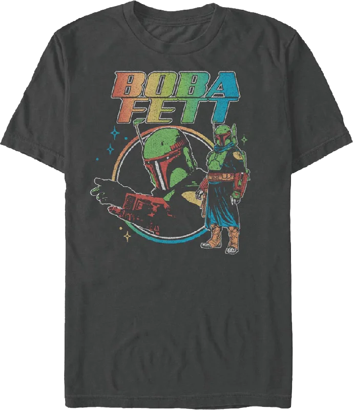 Boba Fett Retro Circle Star Wars T-Shirt