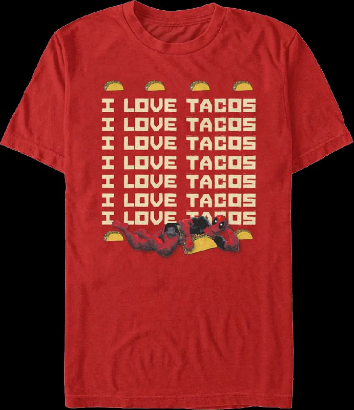 Deadpool I Love Tacos Marvel Comics T-Shirt