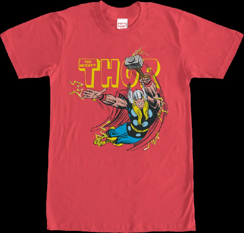 Flying God of Thunder Thor T-Shirt