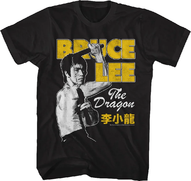 The Dragon Nunchucks Pose Bruce Lee T-Shirt