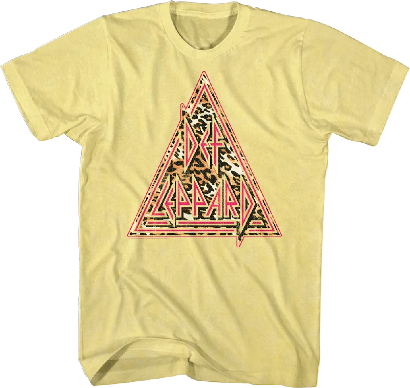 Leopard Print Triangle Def Leppard T-Shirt