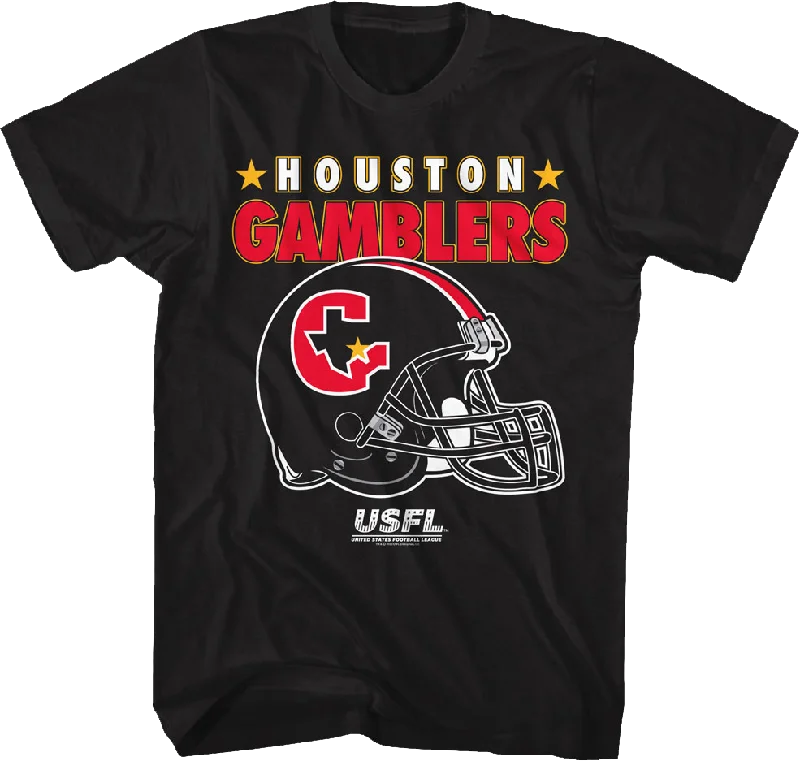 Houston Gamblers Logo & Helmet USFL T-Shirt