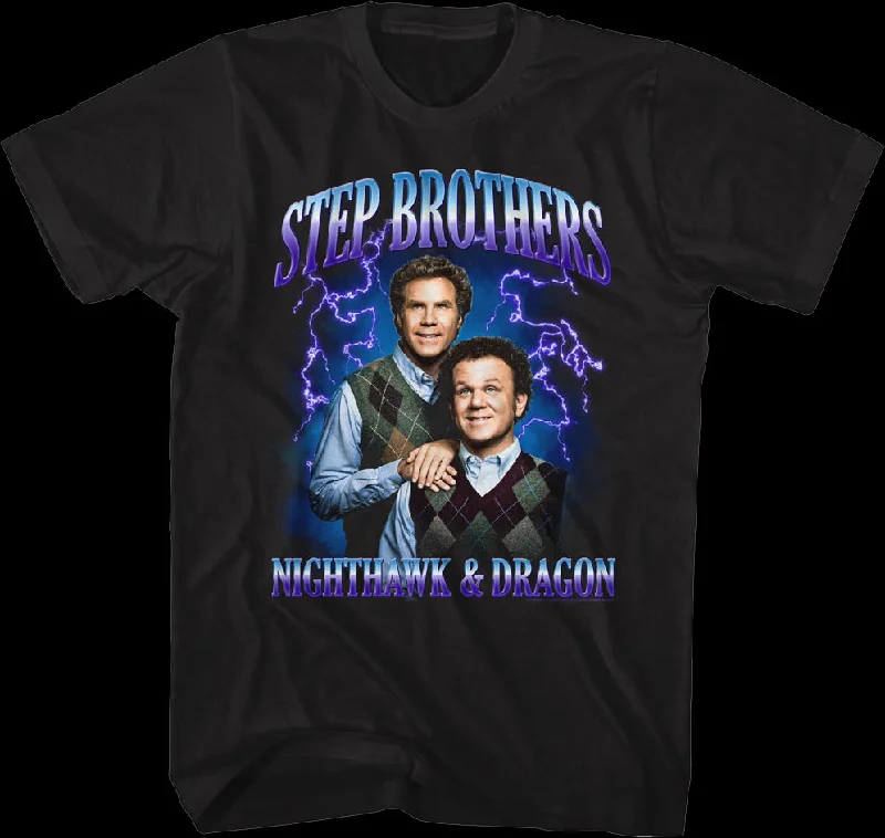 Nighthawk & Dragon Lightning Photo Step Brothers T-Shirt