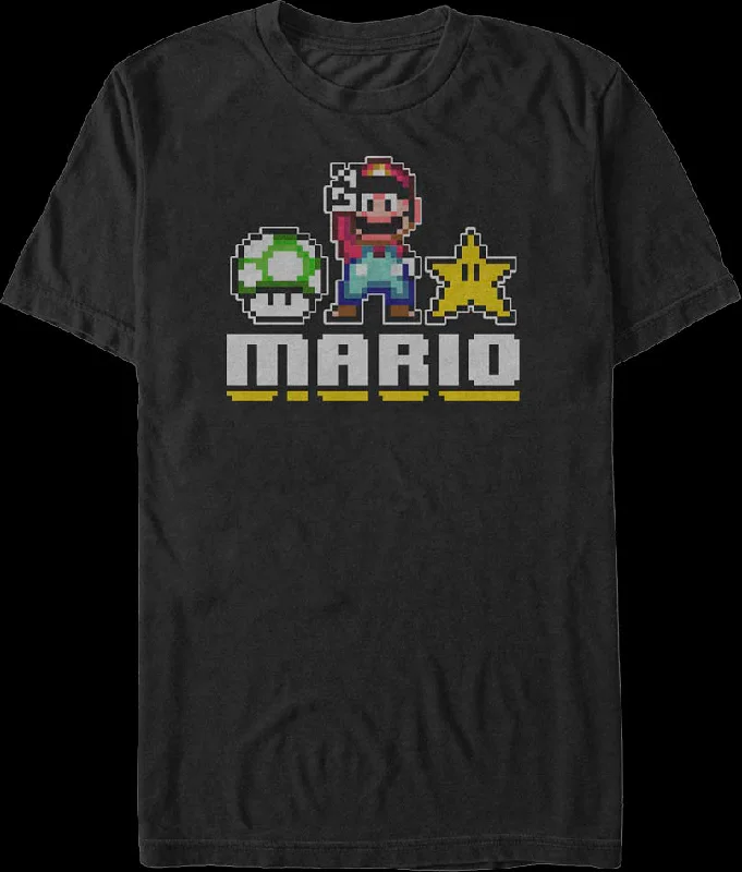 Mario 8-Bit Peace Nintendo T-Shirt