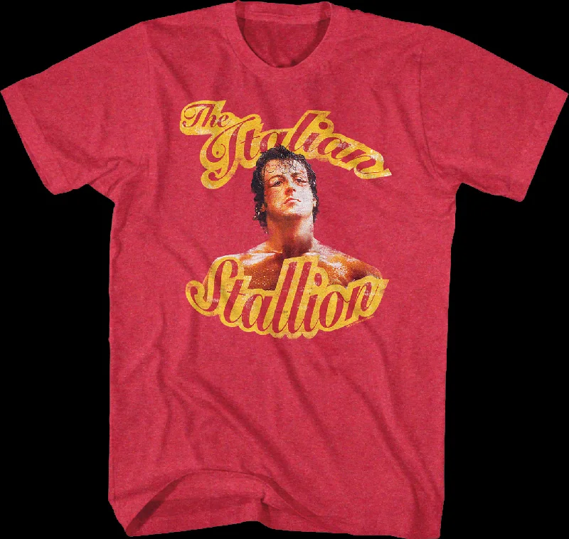 Red Italian Stallion Rocky T-Shirt