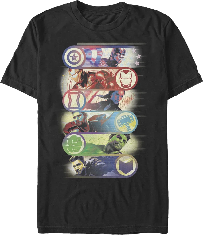 Avengers Logos Marvel Comics T-Shirt