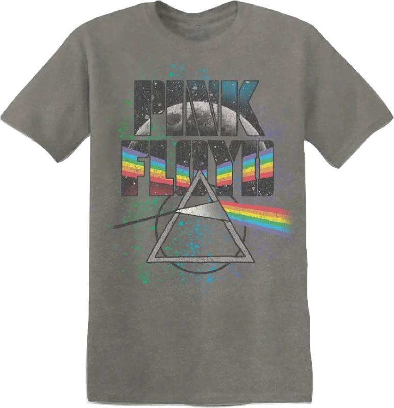 Paint Splatter Dark Side of the Moon Pink Floyd T-Shirt