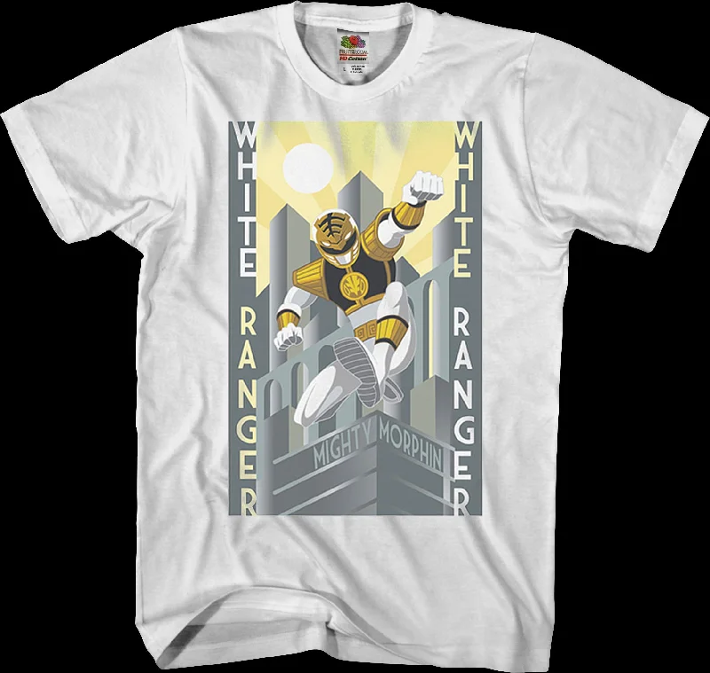 White Ranger Mighty Morphin Power Rangers T-Shirt