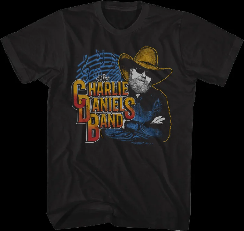 Music Notes Charlie Daniels Band T-Shirt