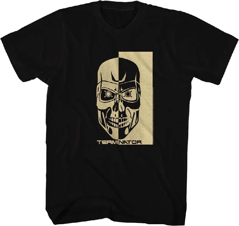 Two-Toned Endoskeleton Skull Terminator T-Shirt