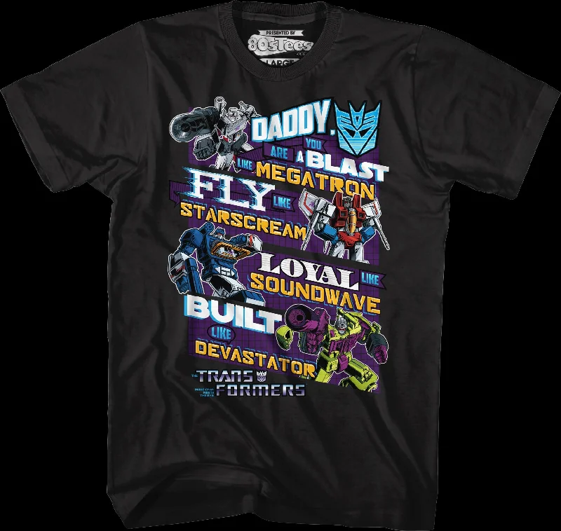 Decepticons Father's Day Transformers T-Shirt