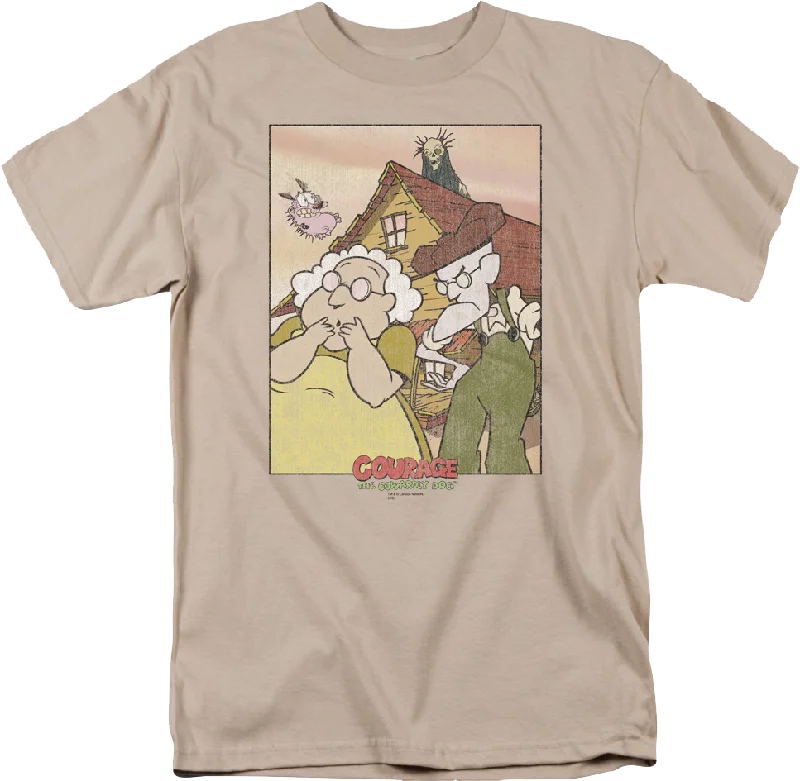 Bagge Gothic Courage The Cowardly Dog T-Shirt