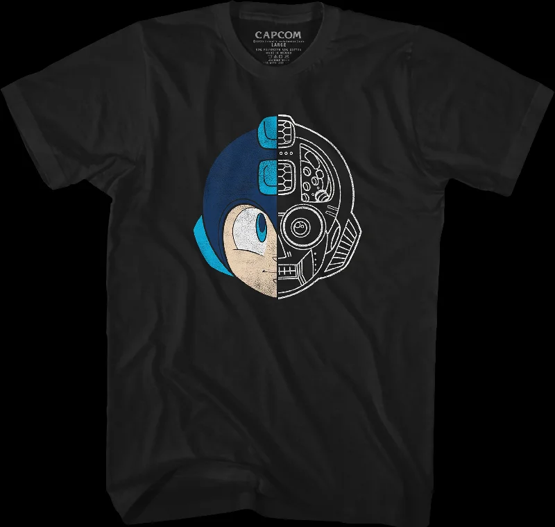 Split Face Mega Man T-Shirt