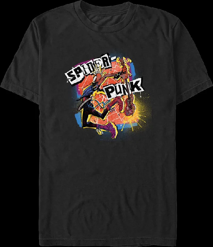 Spider-Punk Guitar Marvel Comics T-Shirt