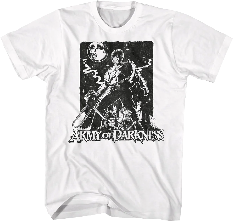 Black And White Poster Army of Darkness T-Shirt