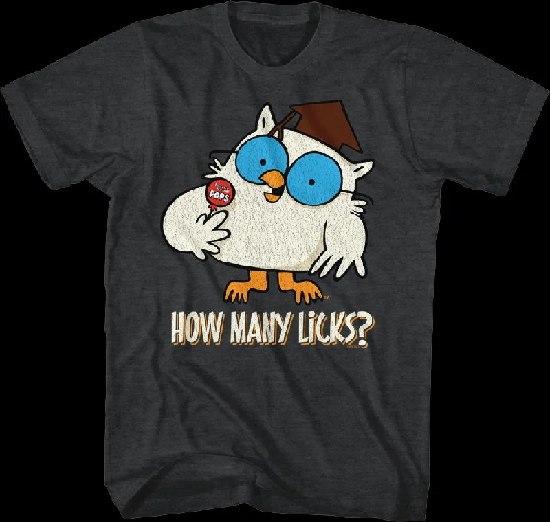 Mr. Owl How Many Licks Tootsie Pop T-Shirt