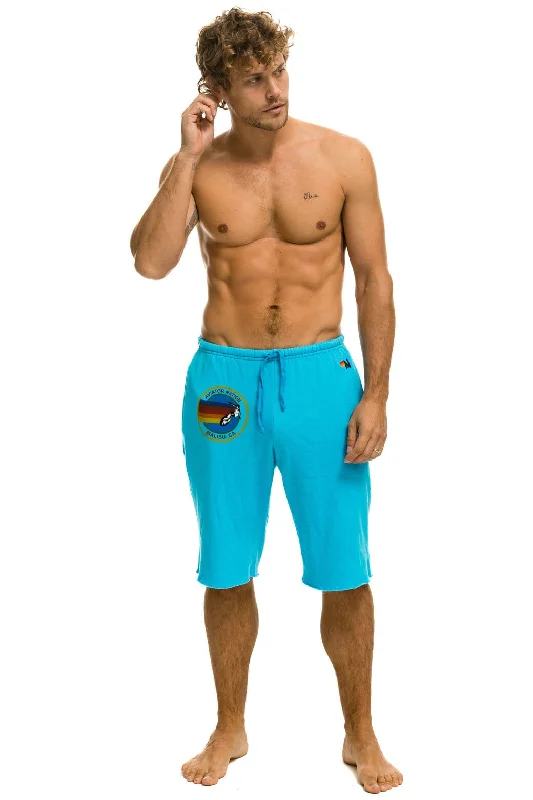 AVIATOR NATION MALIBU SWEATSHORTS - NEON BLUE