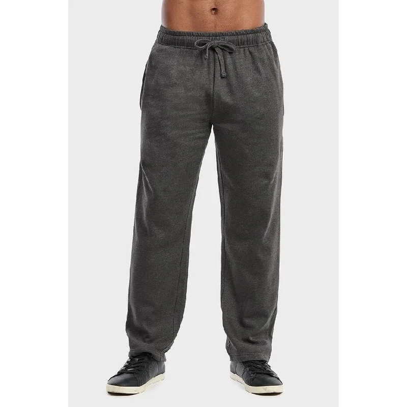 ET TU Men's Lightweight Long Fleece Sweat Pants - Charcoal Grey