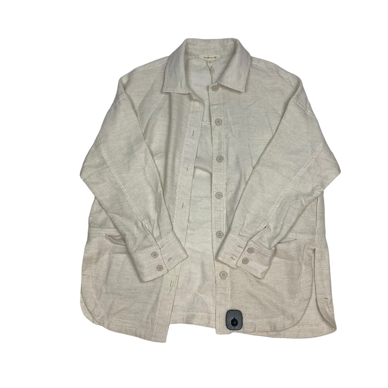 Jacket Shirt By Grace & Gather In Cream, Size: S