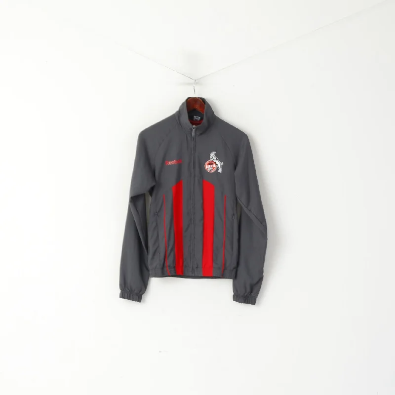 Reebok Men XS Jacket Gray 1. FC Köln Football Full Zip Sportwear Track Top