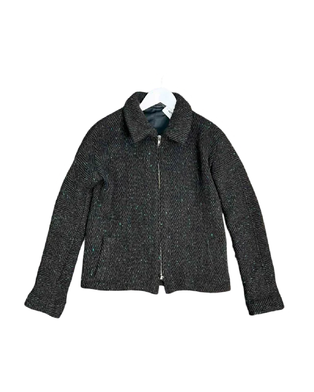 Size 2 (XS) - Y's Yohji Yamomoto Forest Green Herringbone Wool Jacket