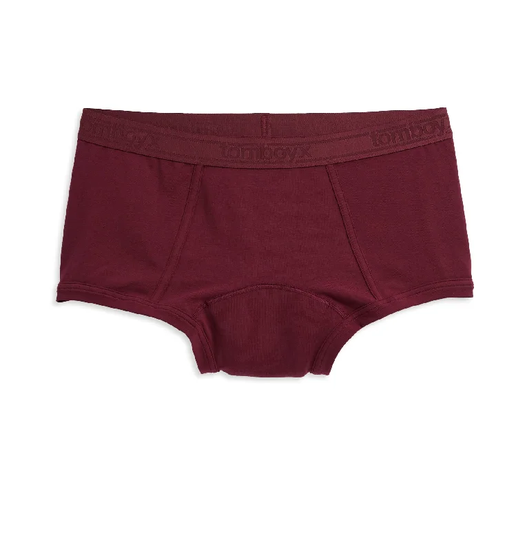 First Line Period Boy Shorts - Black Cherry