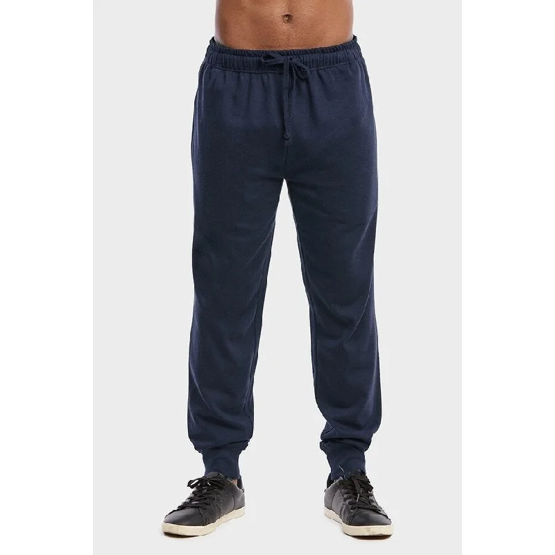 ET TU Men's Jogger Fleece Lightweight Sweat Pants - Navy